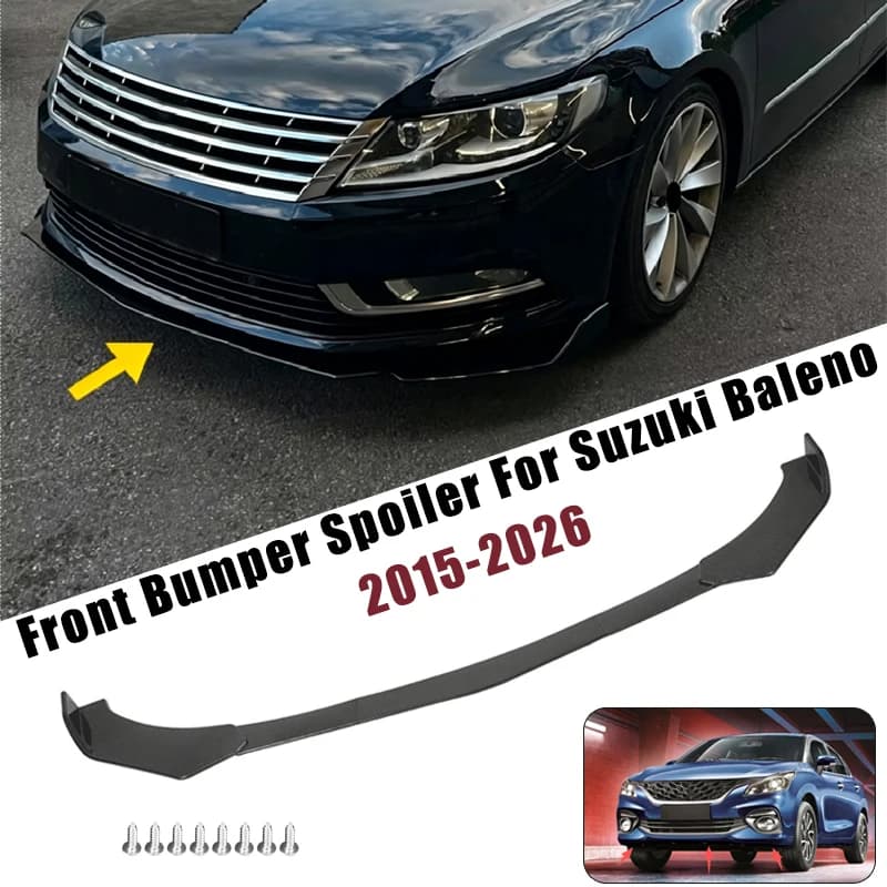 Sport Front Bumper Splitter Spoiler Lip For Suzuki Baleno 2015-2026 5Pcs Adjustable Sectional Car Exterior Tuning Body Kit