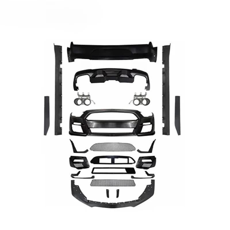 High Quality Full Surround Kit Fit Mustang 15-17 Modified GT500 Front Bumper Side And Rear Louvers Auto Body Parts