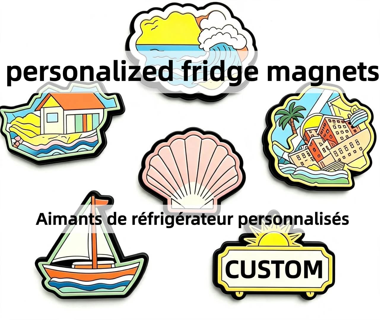 Custom Fridge Magnets 3D PVC & Rubber Decorative Fridge Magnets Personalised With Logo Travel Souvenir OEM Customized Gift
