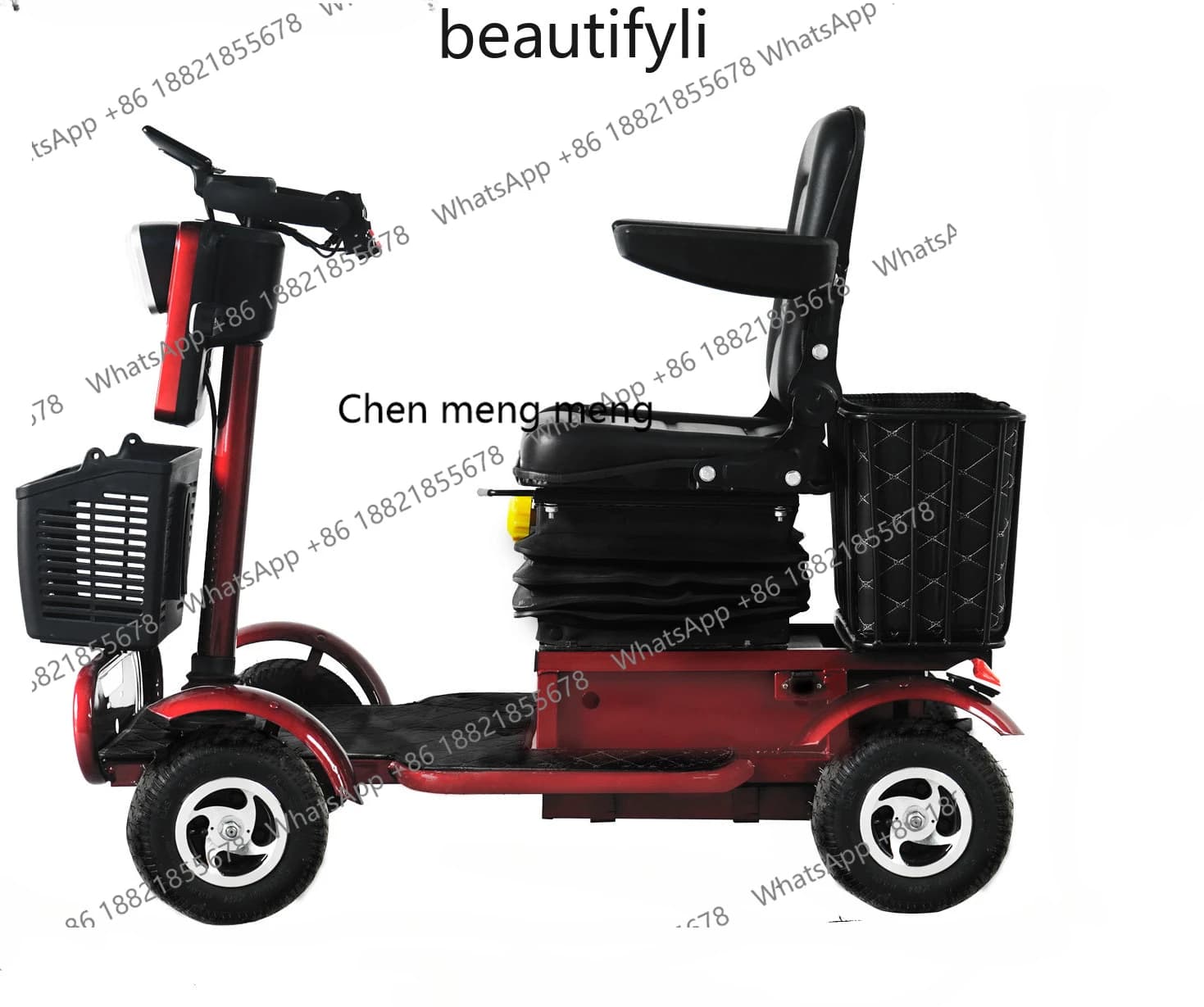 X Small Bus Electric Four-Wheel Elderly Scooter Electromagnetic Intelligent Brake Battery Car