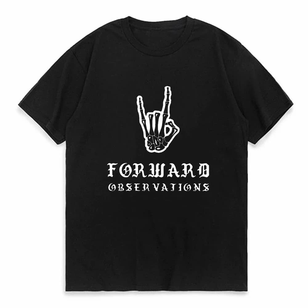 Forward Observations Group Men T Shirt Summer Crew Neck FOG Death Skeleton Satan Tshirts Pop Man Clothing Tops