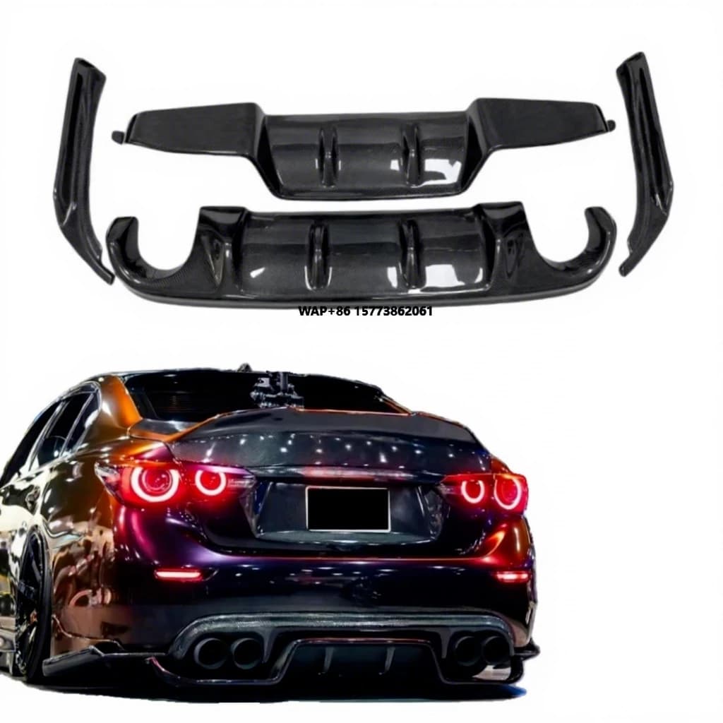 Car Rear Lip Modification Carbon Fiber Tail Diffuser for Infiniti Q50 Carbon Fiber Rear Diffuser