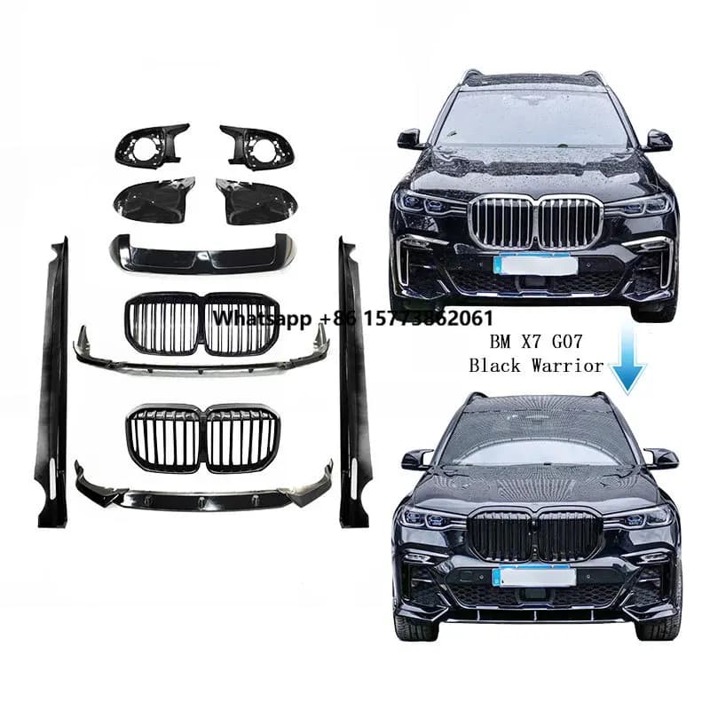 2020Y  X7 G07 MBM Black Night Car Auto Body Kits Parts Accessories Lip Diffuser Roof Spoiler Grille Exhaust Tips Side Mirror