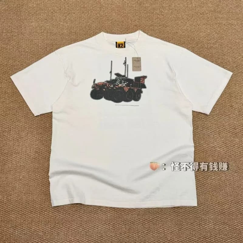 Authentic SAINT Ice Cream Tank T-Shirt 26SS Limited Edition Men's & Women's Cotton Casual White T-Shirt