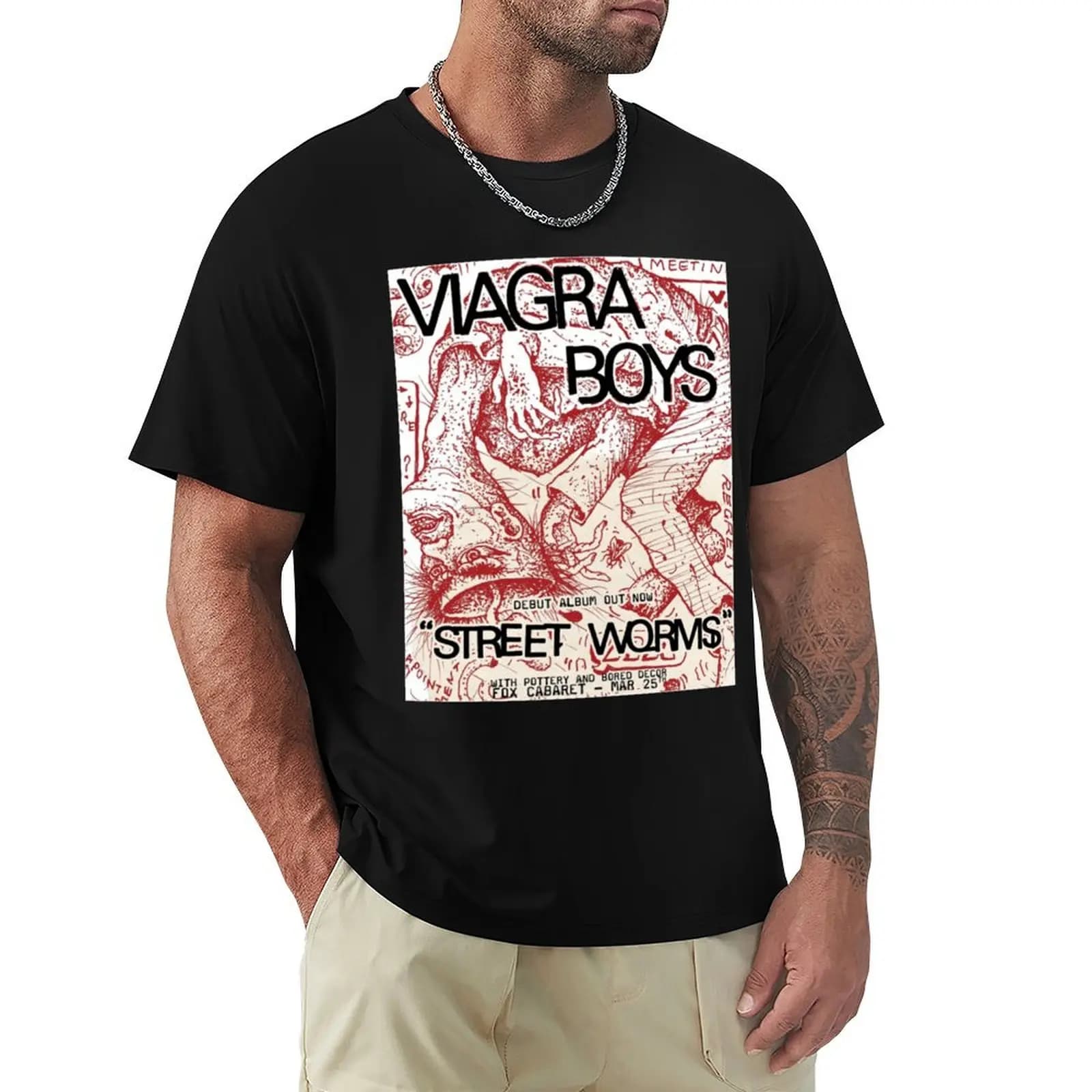 viagra boys band T-Shirt Clothing blanks boys animal print blacks t shirt for men