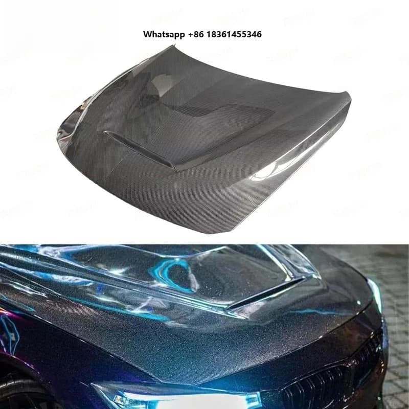 GTS Style Carbon Fiber Hood FOR F80 M3 F82 M4 Lightweight Engine Cover Peormance Upgrade