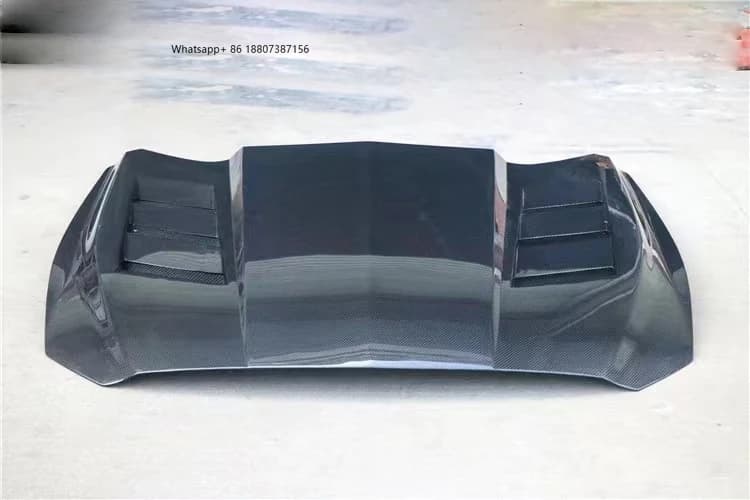 High Quality AC Style Carbon Fiber Engine Hood for Mustang Carbon Fiber Bonnet 15-17