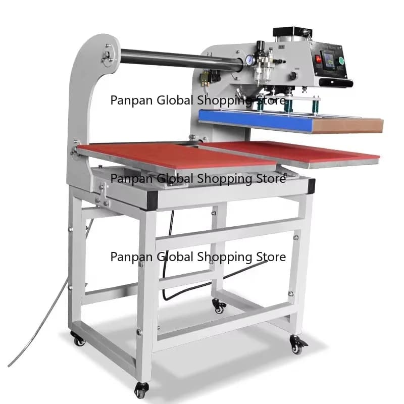 Pneumatic Automatic Slide Sportswear Jersey Sublimation Dual Beds Heat Press 10x10/20x30/38x38/40x60 Heat Transfer Labels