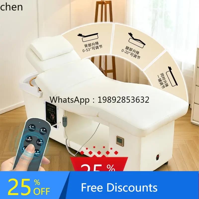 AA Electric lift beauty bed shampoo bed integrated dual-purpose barber shop special hair treatment salon massage