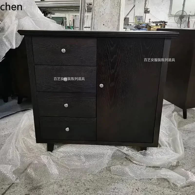 HYS  solid wood placed in the middle of the island table cabinet water table women's clothing store display stand
