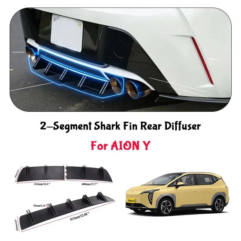 For AION Y Shark Fin Rear Diffuser Split Chassis Spoiler Auto Aerodynamic Parts Aerodynamic Modification