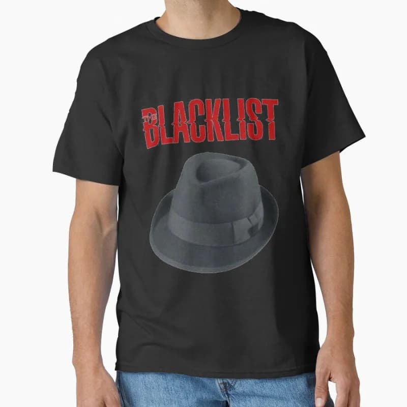 The hat symbol Red Reddington The Blacklist  Retro tv series 100% cotton printed  t shirt for men large size tops S-6xl