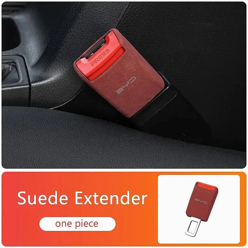 Durable Thick Suede Seatbelt Buckle Extender 2Pcs For BYD Atto 3 Seal Dolphin Han Tang Song Yuan Interior Protective Parts