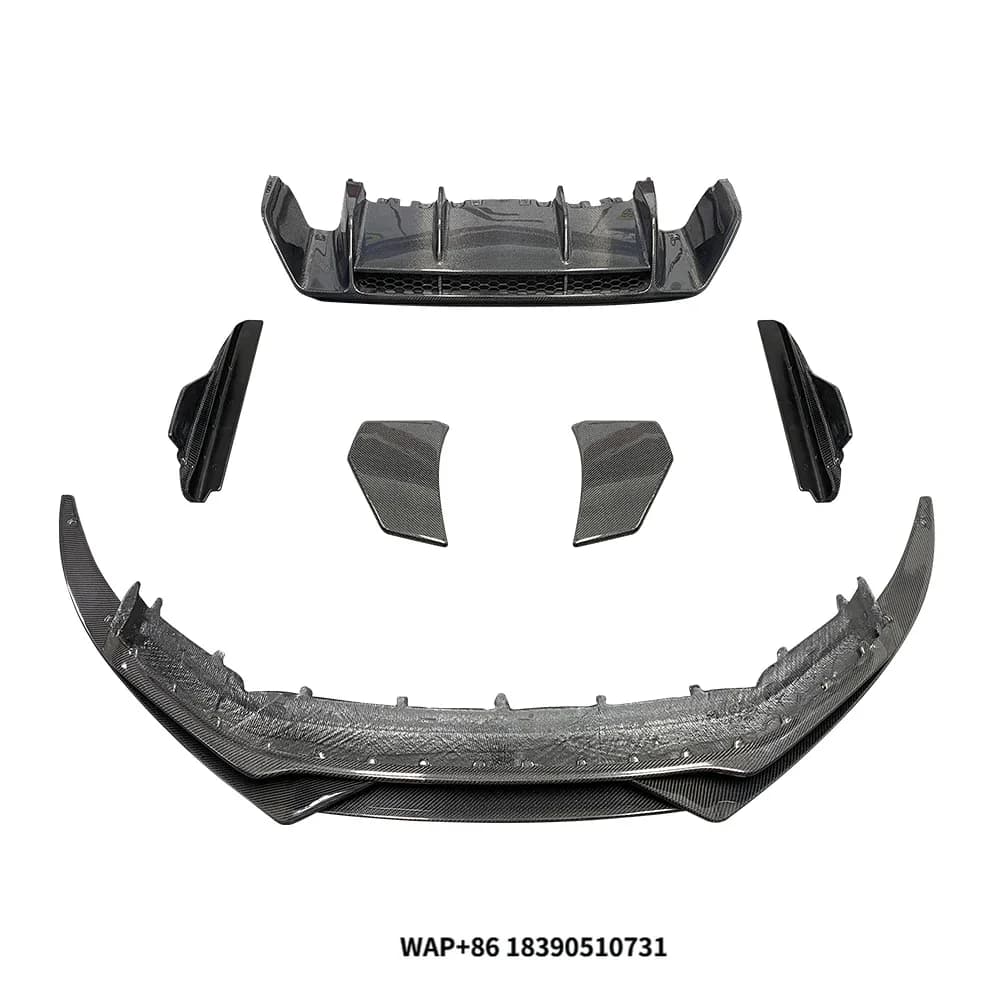 Hot Sale Sport Style Carbon Fiber Body Kit Bumper Front Lip Side Skirt Diffuser Spoiler for R8 16-18 Years