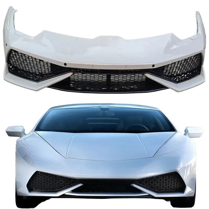 PrimeSelect Selected Durle Parts Car Bumper Grille Front Lip Suitle Huracan LP-4 White