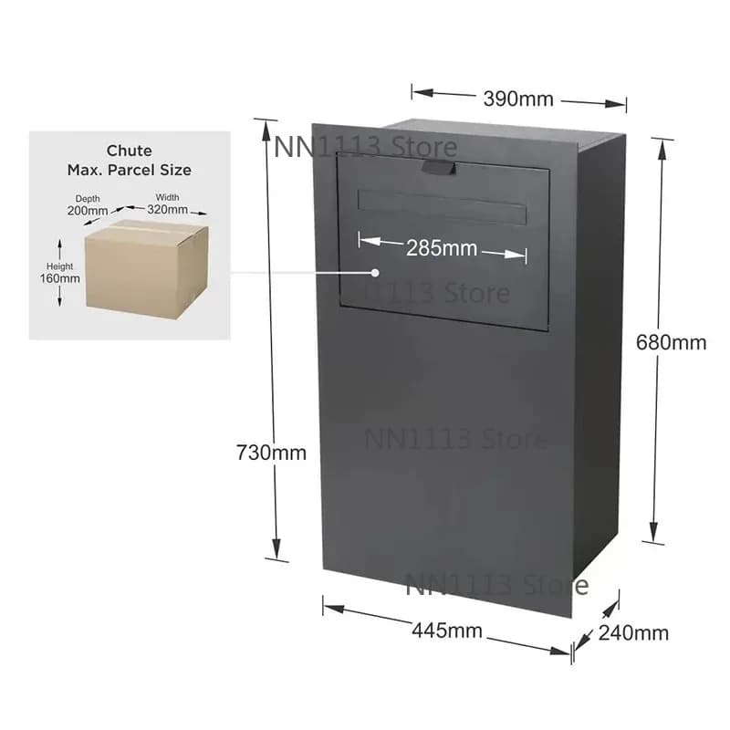 Home Office Express Self-Pickup Cabinet - Document Parcel Box Entrance Exit Mailbox for Office And Home Use