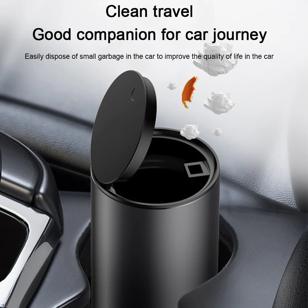 Aluminum Alloy Car Trash Can Car Storage Bag Car Trash Can Ashtray Box Car Supplies