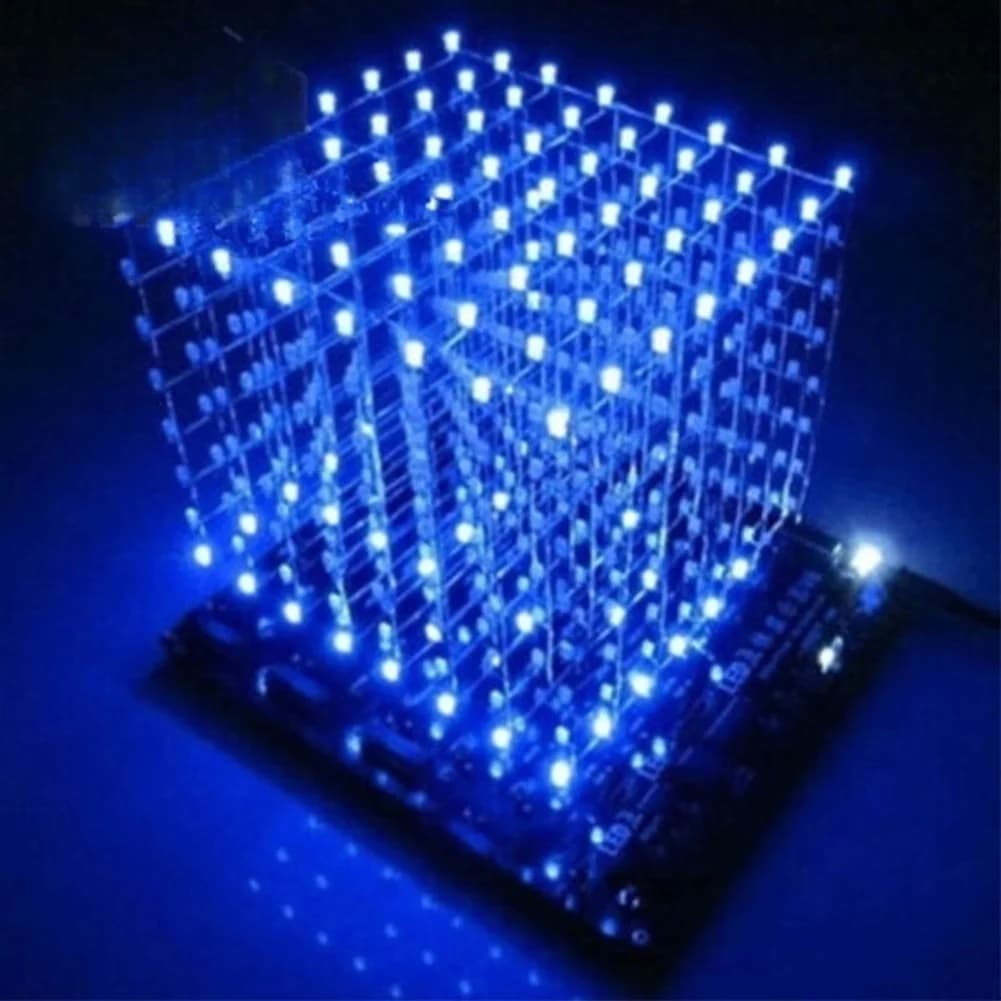3D 8x8x8 LED Light For Cube DIY Kit 512 LEDs Soldering Practice Electronic P/roject For Teens For Educational STEM Toy
