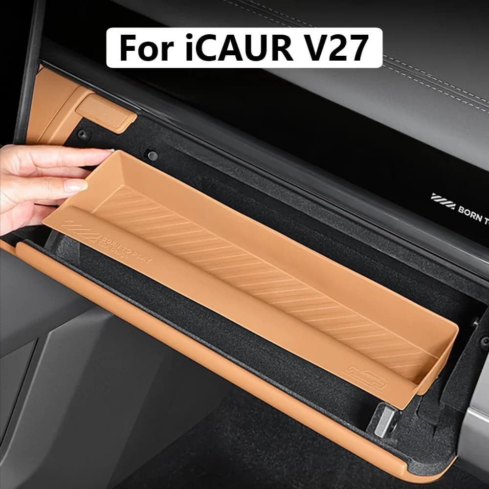 For Chery ICAR V27 ICAUR V27 2026 TPE Glove Box Storage Organizer Waterproof Dustproof Insert Tray Interior Accessories