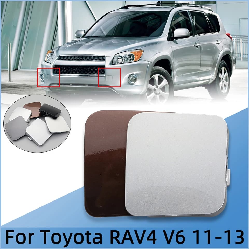 For Toyota RAV4 V6 XA30 2011 2012 2013 Car Front Bumper Tow Hook Eye Cover Lid Towing Hauling Trailer Cap Left Right Side