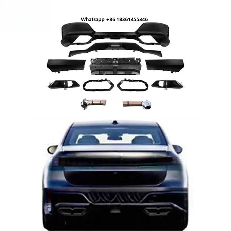 Rear Diffuser Exhaust Tips Rear Lip Body Kit for G70 735LI 2023 Upgrade Accessories