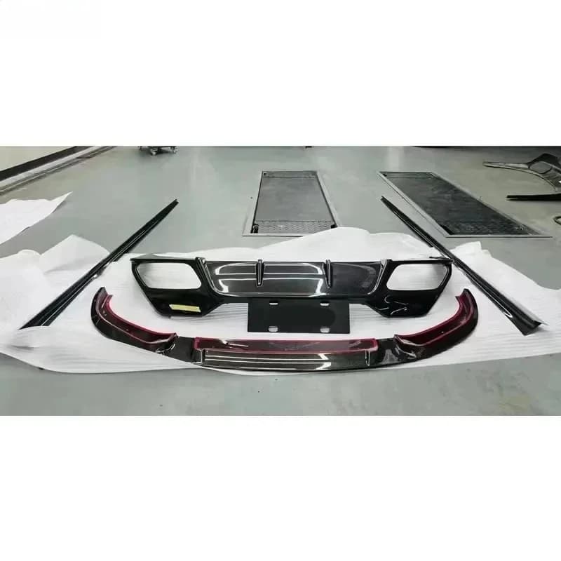 High Quality Factory Hot Sale D Style Dry Carbon Fiber Front Lip Rear Bumper Diffuser Side Skirt Car Body Kit