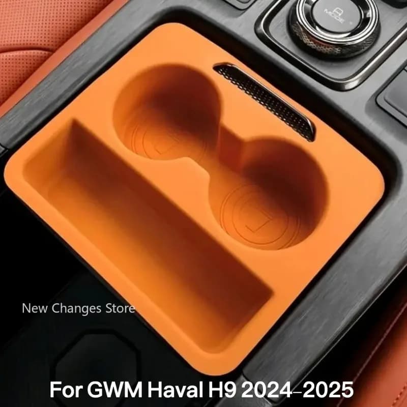 Car Central Control Push-pull Box Silicone Pad For GWM Haval H9 2024-2025 Modified Car Armrest Box Protective Pad Accessories