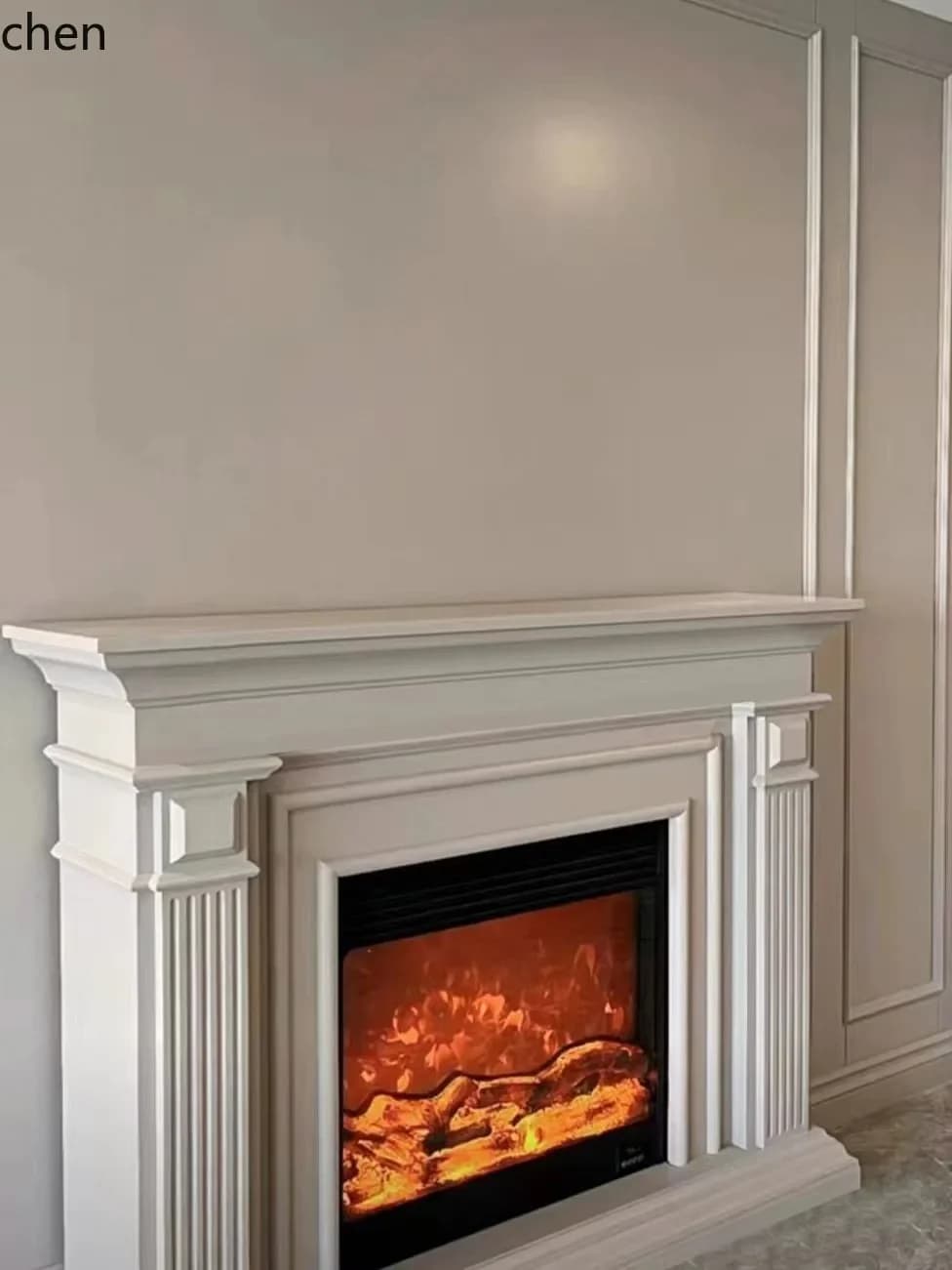 W5.19 solid wood fireplace simple porch cabinet small apartment living room simulation fireplace decorative cabinet