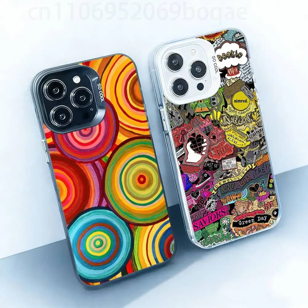 Color Art  Hard Phone Case for IPhone 17 16 15 14 13 12 11 Pro Max Plus16E X XR XS Max shockproof Full Cover