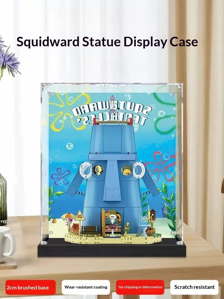 Acrylic display box is suitable for dust-proof storage of Squidward's stone house in the Spongebob series