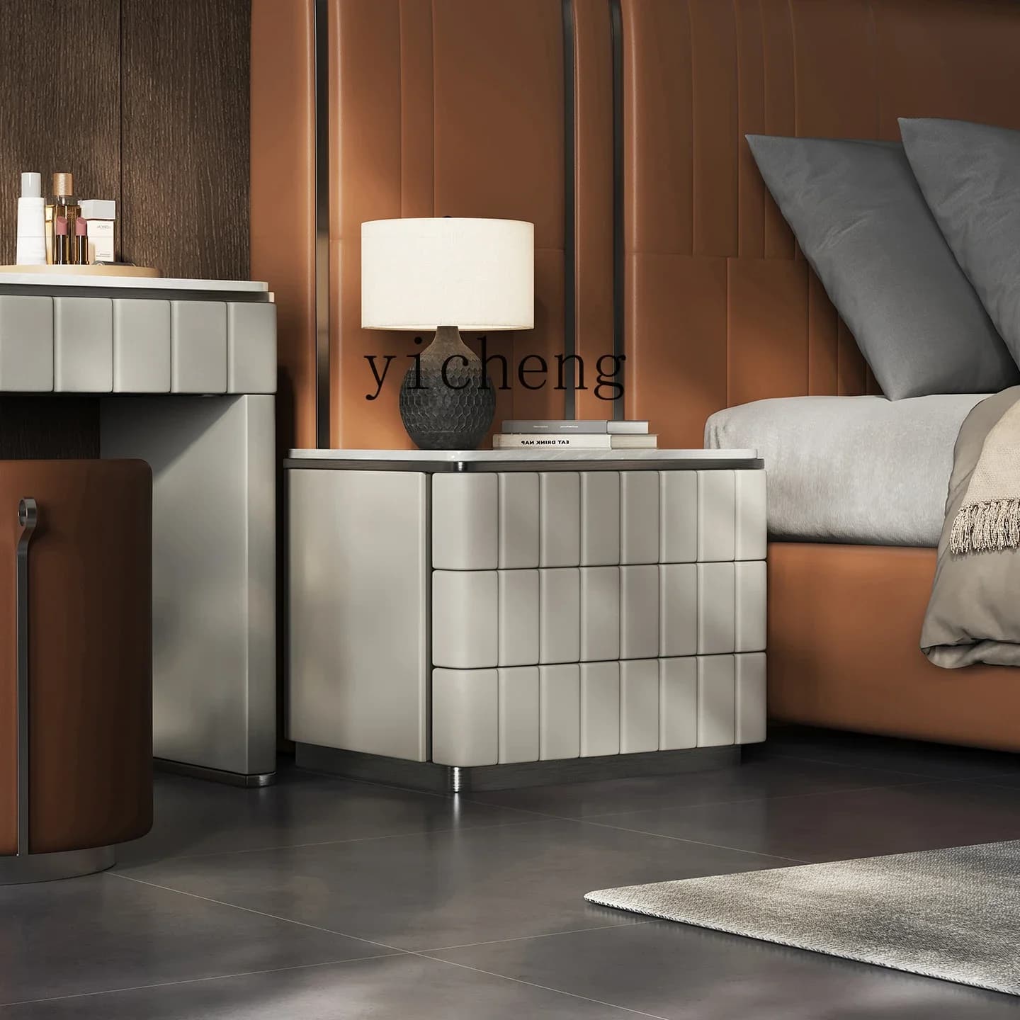 r5.13 Modern Minimalist Bedroom Bedside Cabinet Storage Small Apartment