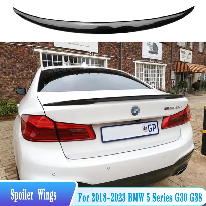 For 2018-2023 BMW 5 Series G30 G38 M5 Car Rear Trunk Spoiler Wings MP Style ABS Plastic Car Exterior Tuning Trim Kit Accessories