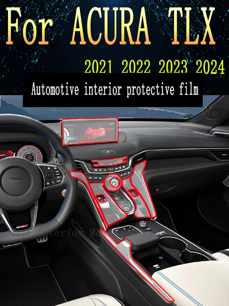 For ACURA TLX 2021 2022 2023 2024 Gearbox Panel Navigation Screen Automotive Interior TPU Protective Film Cover Anti-Scratch