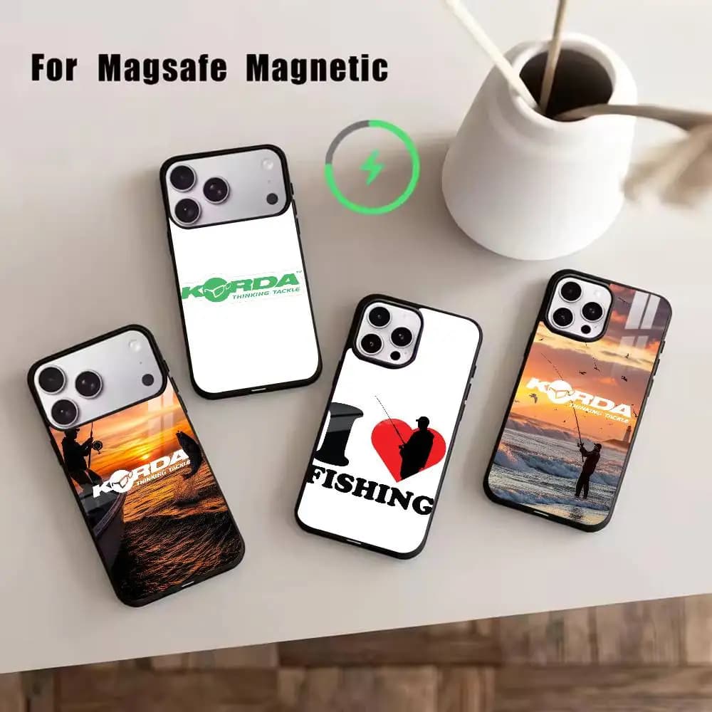 Korda F-Fishing Tackle  Phone Case For iPhone17,16,15,14,13,12,11 Plus,Pro Magnetic with Magsafe Wireless Charging