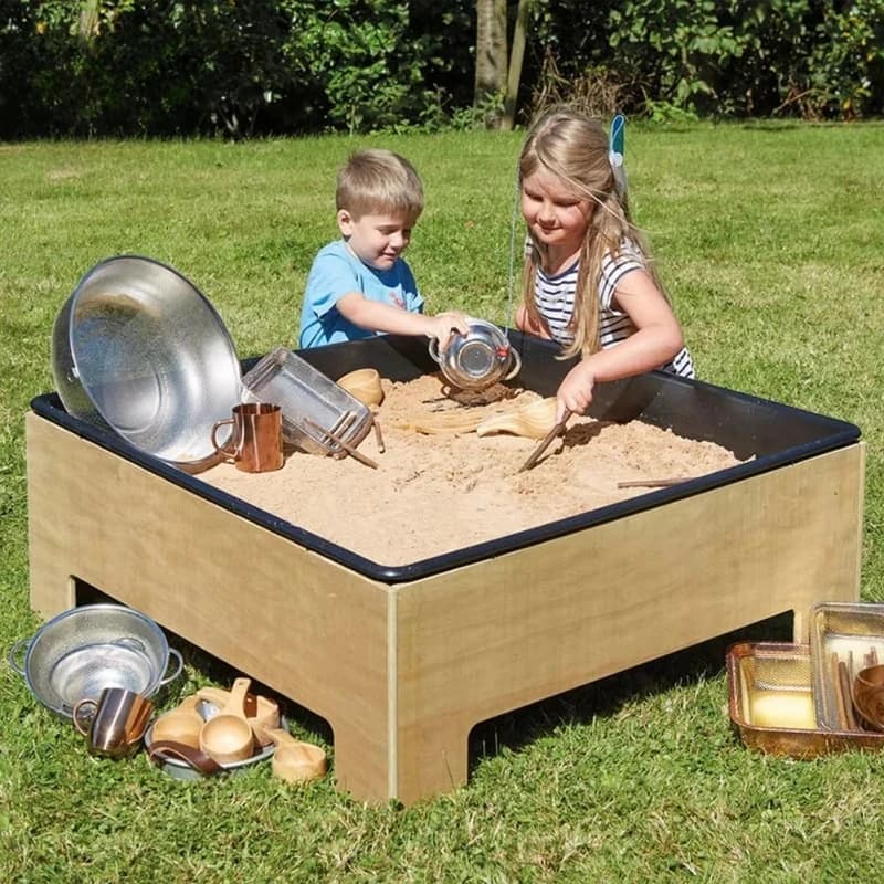 Montsori Daycare Sandpit Outdoor Low Sand And Tray Tle Toddler Nursery Sensory Wood Kindergarten Prchool Playground