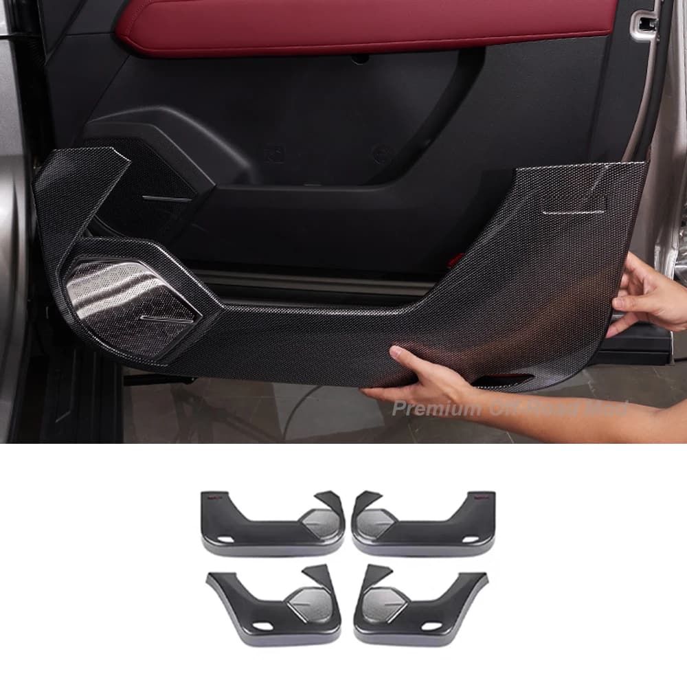 For 2023-2025 Tank 400 Hi4z/T Car Door Kick Plate Carbon Fiber Pattern Seat Kick Mat Modification Accessories