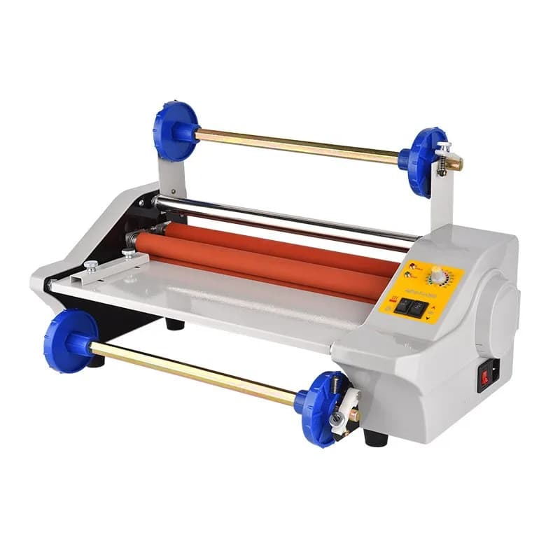 450mm Digital Hot Cold Roll Laminator Machine Photo Album Badge Plastic Coating Multifunctional Plastic Film Machine