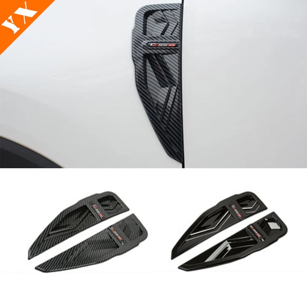 Carbon Black Car Side Wing Fender Door Emblem Badge Stickers Garnish Trim 2022-2024 For Changan CS55 Plus 2 gen Accessories 2pcs