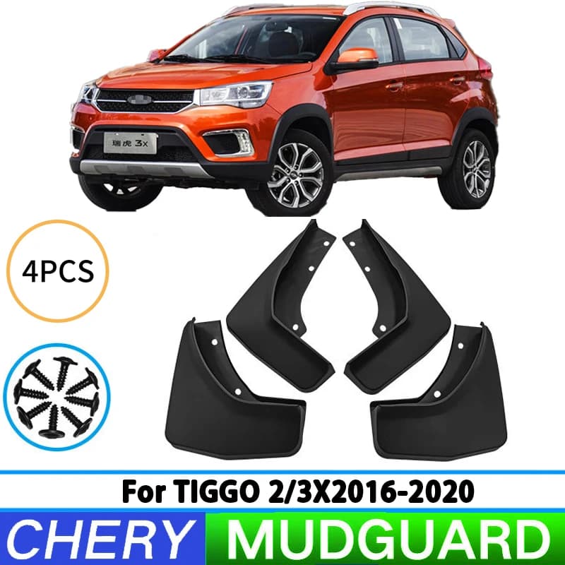 Suitable for Chery Tiggo 2/3X 2016-2020 car tire mudguards and splash guards, front and rear wheel mudguards, automotive parts.