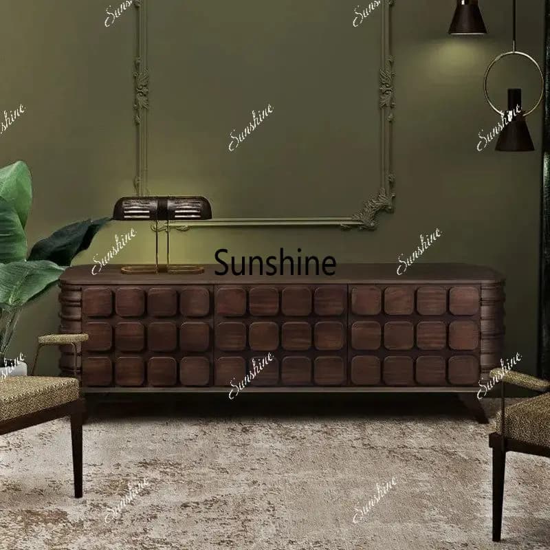 American retro dining side Nordic creative TV cabinet entrance sofa