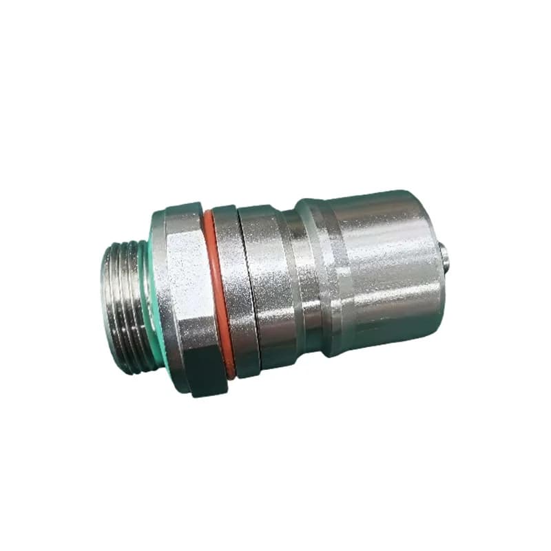 Construction machinery special liquid-cooled quick connector, male and female head internal thread straight through