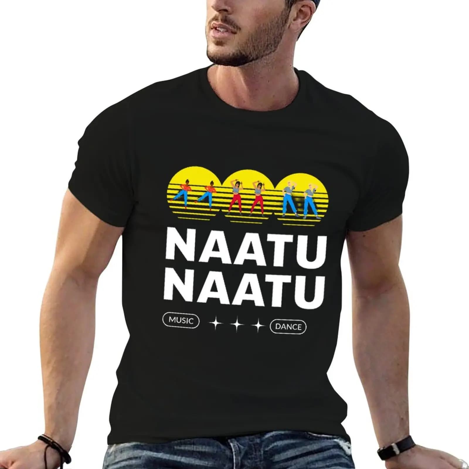 RRR NAATU NAATU RRR (1) T-Shirt graphics croswit shirt man t shirts for men cotton