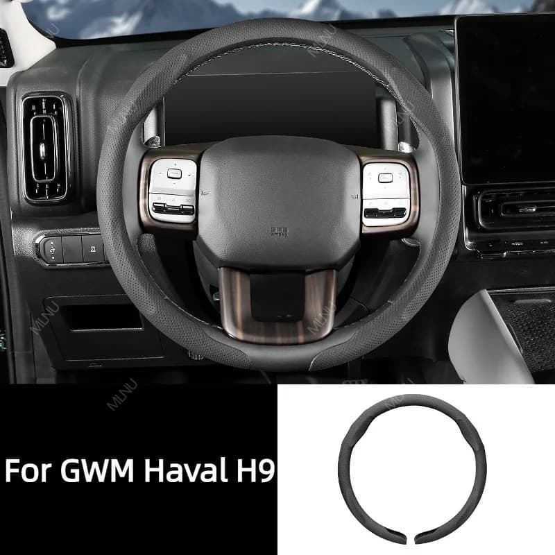 Steering Wheel Cover For GWM Haval H9 2027/2026 Accessories,Full Coverage,Comfort Grip,Wear-Resistant,UV-Proof 2024-2025