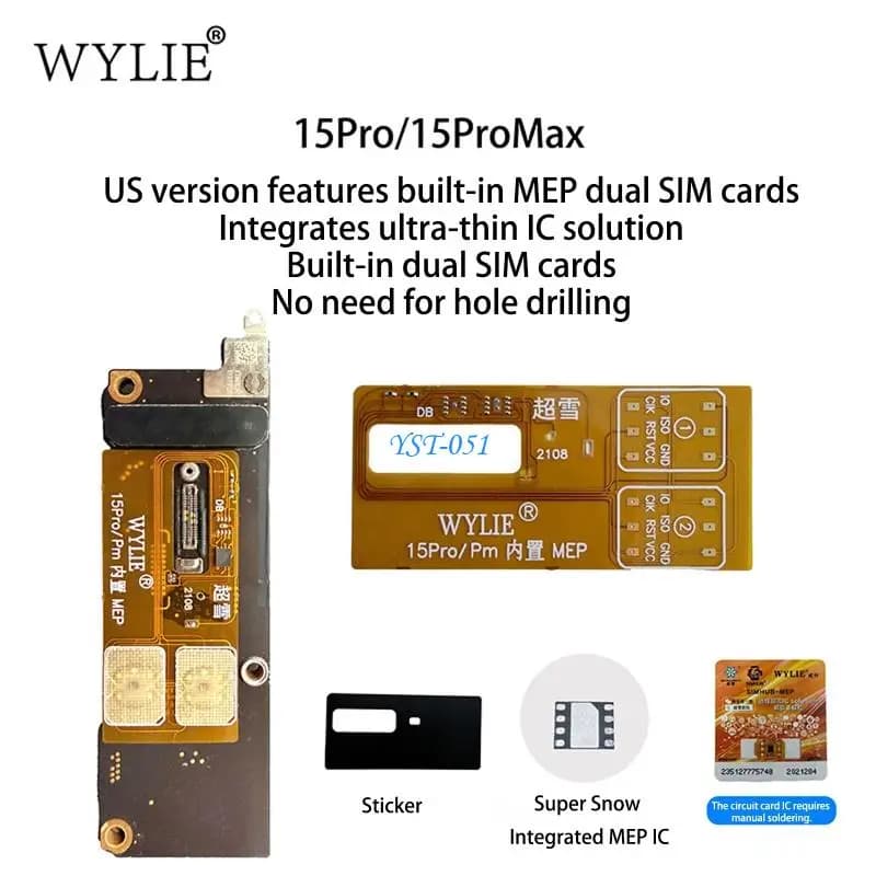 E15A Metal SIMs Card Tray Converters For Phone 15 With Double SIMs Functionality