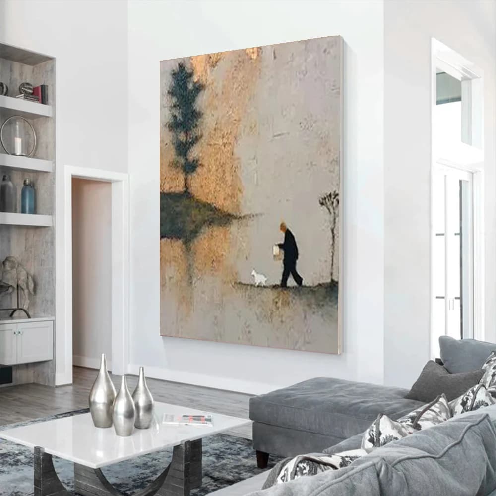 ins The theme of the farm Abstract Oil Painting - 100% Hand-Painted Canvas Mural Wall Art Picture Decor Home Living Room Artwork