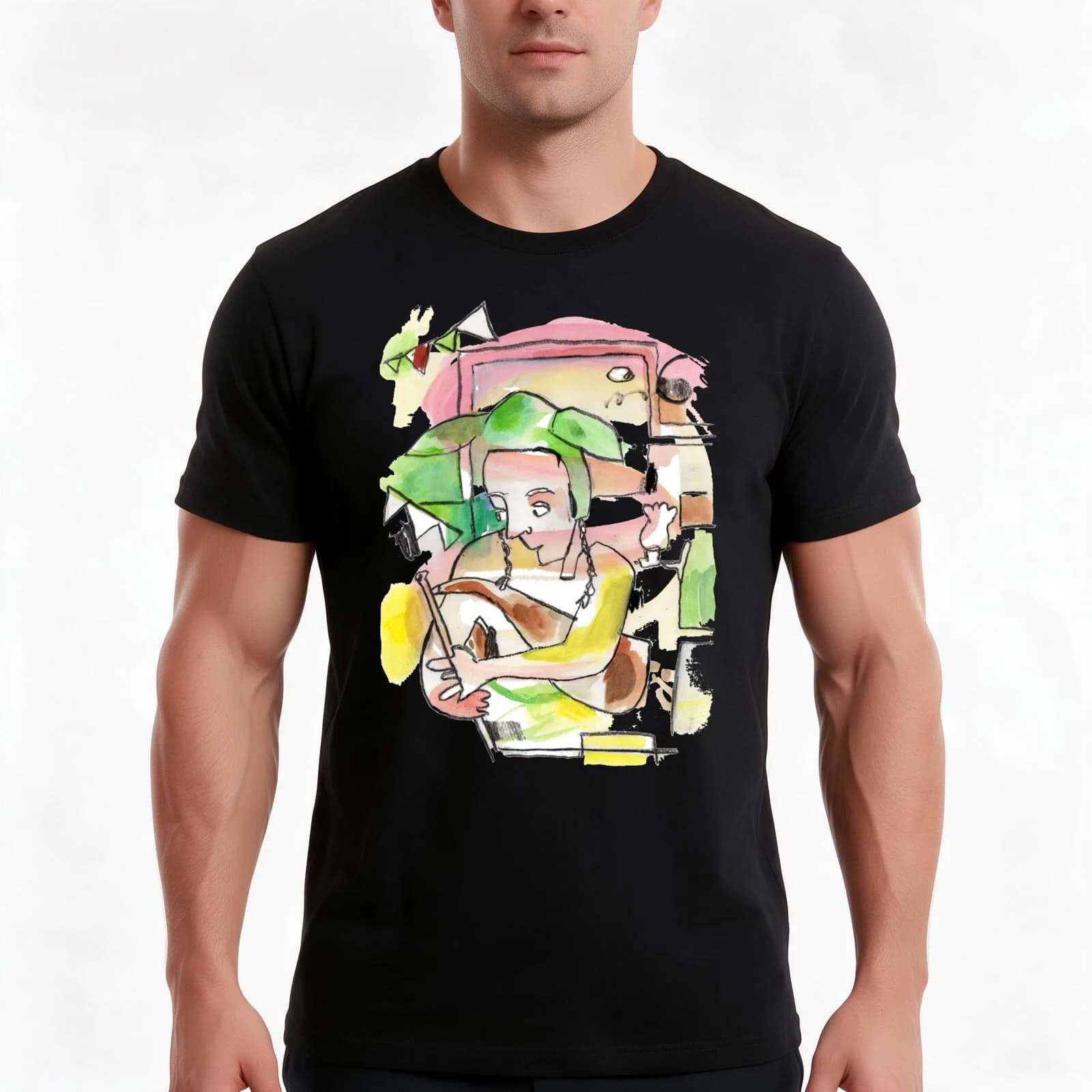 Irish Trad Music Uilleann Pipe Player, Irish Music T-Shirt, Summer Casual Cotton Tee, Oversized Streetwear Tops, 100% Cotton