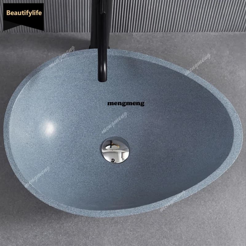 Art table basin artificial stone new material integrated wash basin table D80
