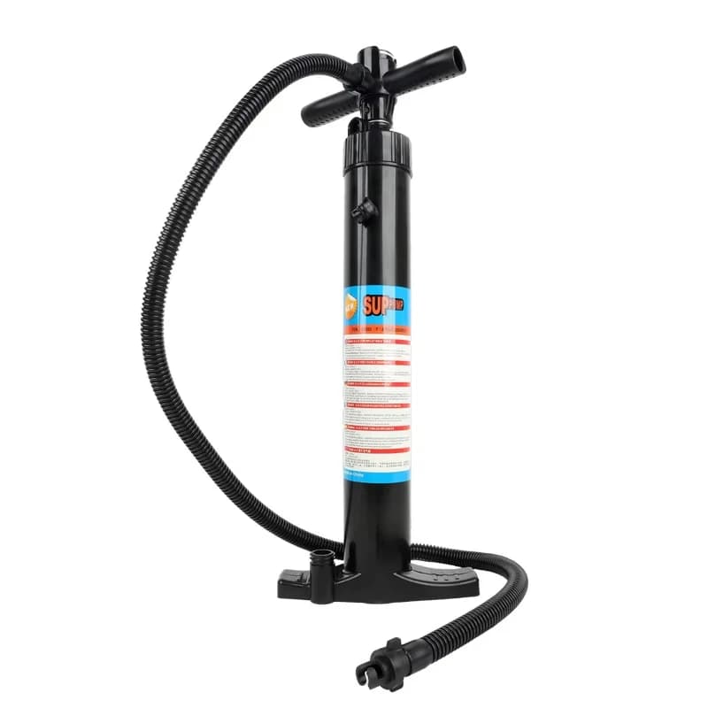 Black two-way integrated manual air pump, suitable for surfboards, kayaks, etc