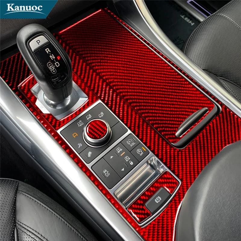 For Land Rover Or Range Rover Sport 2014-2016 2017 Carbon Fiber Gear Console Stickers Cover Car Interior Accessories P-shift