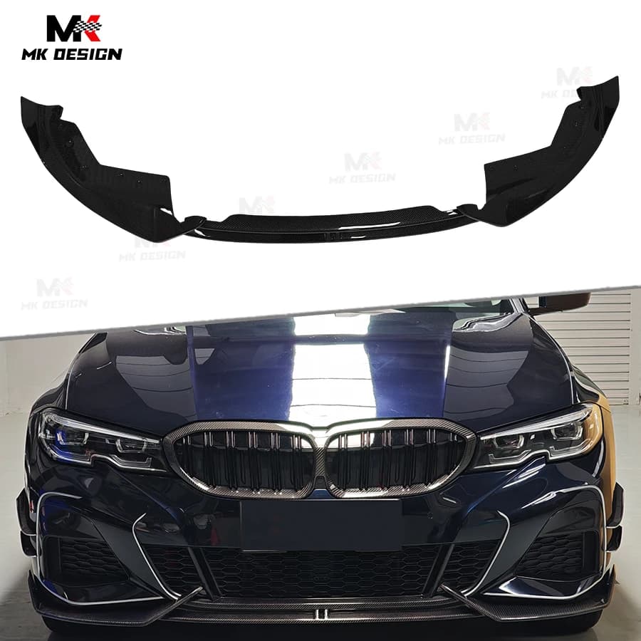 Carbon Fiber A Style Front Lip for BMW 3 Series G20 330i M340i Pre LCI 2019-2022 Front Bumper Lip Chin Spoiler Car Accessories